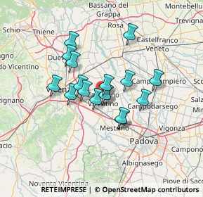 Mappa 36043 Camisano Vicentino VI, Italia (9.87118)