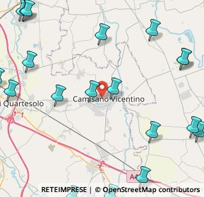 Mappa 36043 Camisano Vicentino VI, Italia (6.3505)