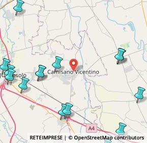 Mappa Piazza Umberto I, 36043 Camisano Vicentino VI, Italia (6.27188)