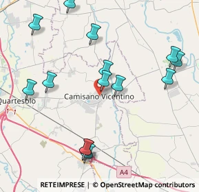 Mappa Piazza Umberto I, 36043 Camisano Vicentino VI, Italia (4.52357)