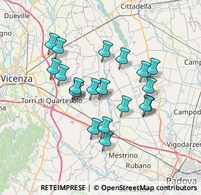 Mappa Piazza Umberto I, 36043 Camisano Vicentino VI, Italia (6.082)