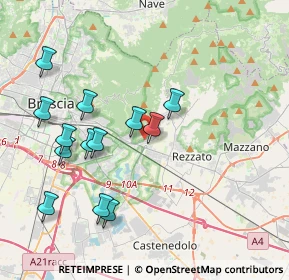 Mappa Via Sant'Orsola, 25135 Brescia BS, Italia (3.97385)