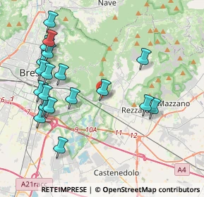 Mappa Via Sant'Orsola, 25135 Brescia BS, Italia (4.44737)