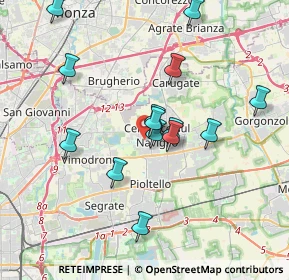 Mappa Via Buonarroti Michelangelo, 20063 Cernusco sul Naviglio MI, Italia (3.51357)