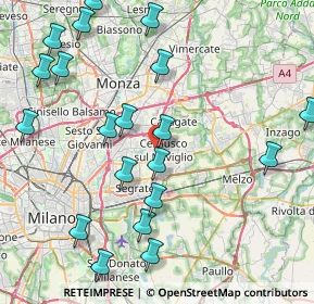 Mappa Via Buonarroti Michelangelo, 20063 Cernusco sul Naviglio MI, Italia (9.835)