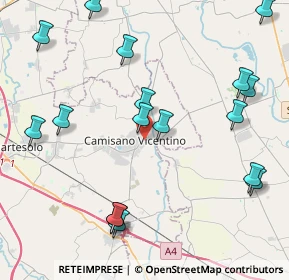 Mappa Via Filanda, 36043 Camisano Vicentino VI, Italia (5.00529)