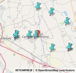 Mappa Via Filanda, 36043 Camisano Vicentino VI, Italia (4.65091)