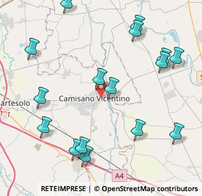 Mappa Via Filanda, 36043 Camisano Vicentino VI, Italia (4.845)