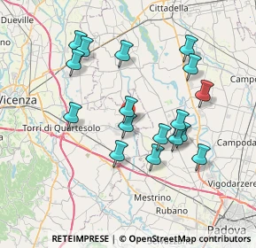 Mappa Via Filanda, 36043 Camisano Vicentino VI, Italia (6.99176)