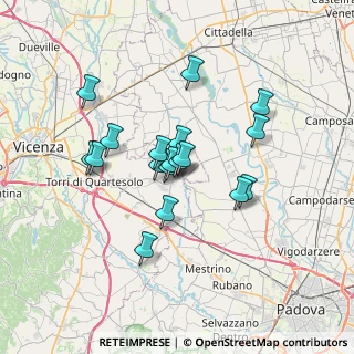 Mappa Via Filanda, 36043 Camisano Vicentino VI, Italia (5.42944)