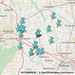 Mappa Via Trozi, 36043 Camisano Vicentino VI, Italia (6.93368)