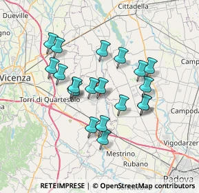 Mappa Via Zamperetti, 36043 Camisano Vicentino VI, Italia (6.1005)