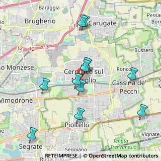 Mappa Via dei Giardini, 20063 Cernusco sul Naviglio MI, Italia (1.91417)