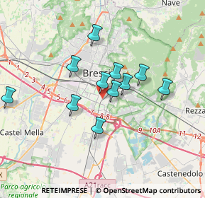 Mappa 25124 Brescia BS, Italia (3.39667)