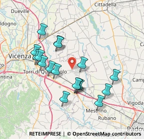 Mappa Via Gandhi, 36043 Camisano Vicentino VI, Italia (6.80765)