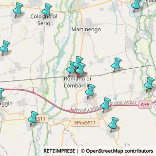 Mappa Via Mario Cavagnari, 24058 Romano di Lombardia BG, Italia (5.95867)