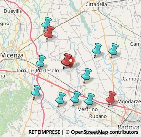 Mappa Viale Giovanni Spadolini, 36043 Camisano Vicentino VI, Italia (7.42769)