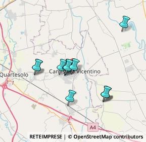 Mappa Viale Giovanni Spadolini, 36043 Camisano Vicentino VI, Italia (3.09417)