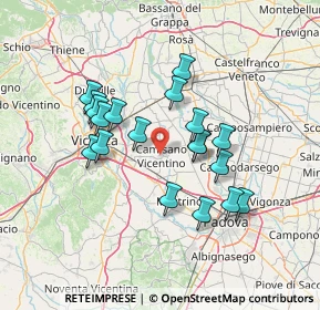 Mappa Viale Giovanni Spadolini, 36043 Camisano Vicentino VI, Italia (12.23368)