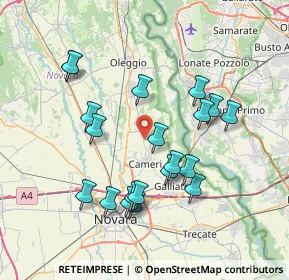 Mappa Via Gabrielli, 28062 Cameri NO, Italia (7.226)