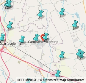 Mappa Via Cadorna, 36043 Camisano Vicentino VI, Italia (6.3785)