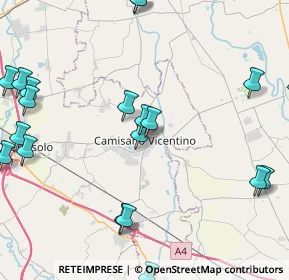 Mappa Via Cadorna, 36043 Camisano Vicentino VI, Italia (5.621)
