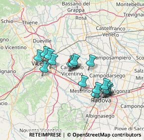Mappa Via Cadorna, 36043 Camisano Vicentino VI, Italia (11.97471)