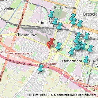 Mappa Via Orzinuovi angolo, 25125 Brescia BS, Italia (1.203)