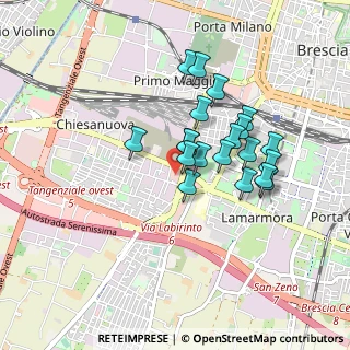 Mappa Via Orzinuovi angolo, 25125 Brescia BS, Italia (0.716)