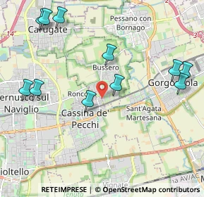 Mappa Via Bologna, 20060 Bussero MI, Italia (2.44091)
