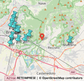 Mappa Via Caionvico, 25135 Brescia BS, Italia (5.20154)