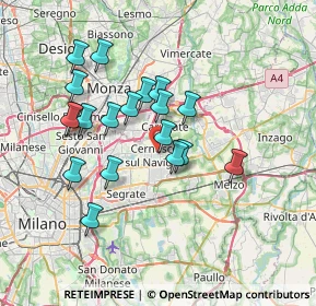 Mappa Via Cardinale Ferrari, 20063 Cernusco sul Naviglio MI, Italia (6.38474)