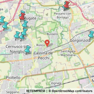 Mappa Via Ugo la Malfa, 20060 Cassina De' Pecchi MI, Italia (3.275)