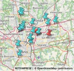 Mappa Via Enrico Fermi, 20093 Cologno Monzese MI, Italia (6.43167)