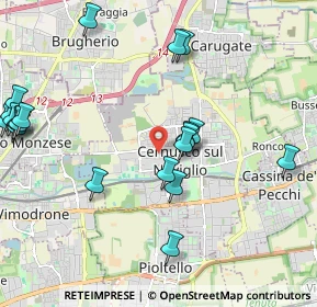 Mappa Via Cesare Battisti, 20063 Cernusco sul Naviglio MI, Italia (2.471)