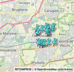 Mappa Via Cesare Battisti, 20063 Cernusco sul Naviglio MI, Italia (1.11938)