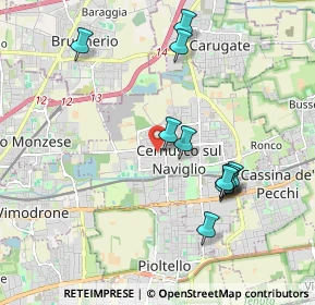 Mappa Via Cesare Battisti, 20063 Cernusco sul Naviglio MI, Italia (1.91455)