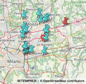 Mappa Via Cesare Battisti, 20063 Cernusco sul Naviglio MI, Italia (6.8445)