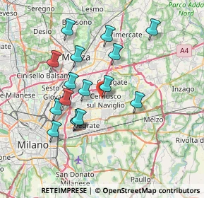Mappa Via Cesare Battisti, 20063 Cernusco sul Naviglio MI, Italia (6.73563)