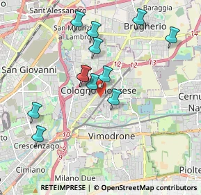 Mappa Via Tevere, 20093 Cologno Monzese MI, Italia (1.80167)