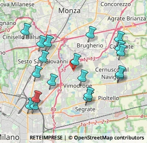 Mappa Via Tevere, 20093 Cologno Monzese MI, Italia (4.24421)