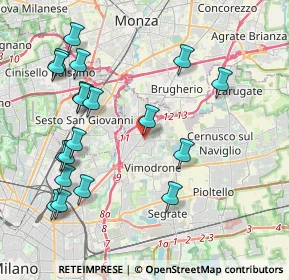 Mappa Via Tevere, 20093 Cologno Monzese MI, Italia (4.50947)