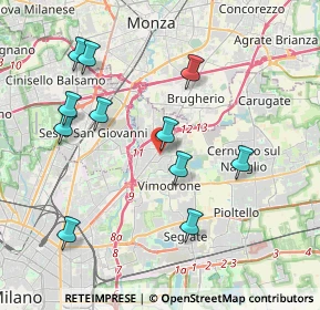 Mappa Via Tevere, 20093 Cologno Monzese MI, Italia (4.02818)
