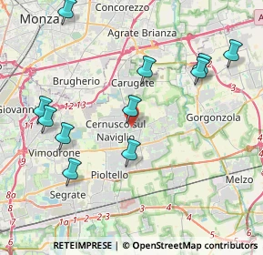 Mappa Via Gaetano Donizetti, 20063 Cernusco sul Naviglio MI, Italia (4.42818)