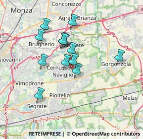 Mappa Via Gaetano Donizetti, 20063 Cernusco sul Naviglio MI, Italia (2.91846)