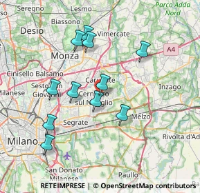 Mappa Via Gaetano Donizetti, 20063 Cernusco sul Naviglio MI, Italia (6.83727)