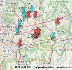 Mappa Via Gaetano Donizetti, 20063 Cernusco sul Naviglio MI, Italia (6.535)