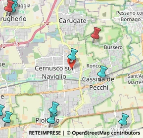 Mappa Via Gaetano Donizetti, 20063 Cernusco sul Naviglio MI, Italia (3.40182)