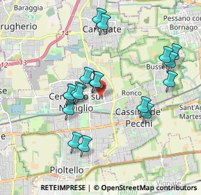 Mappa Via Gaetano Donizetti, 20063 Cernusco sul Naviglio MI, Italia (1.785)