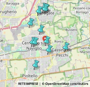 Mappa Via Gaetano Donizetti, 20063 Cernusco sul Naviglio MI, Italia (1.73417)